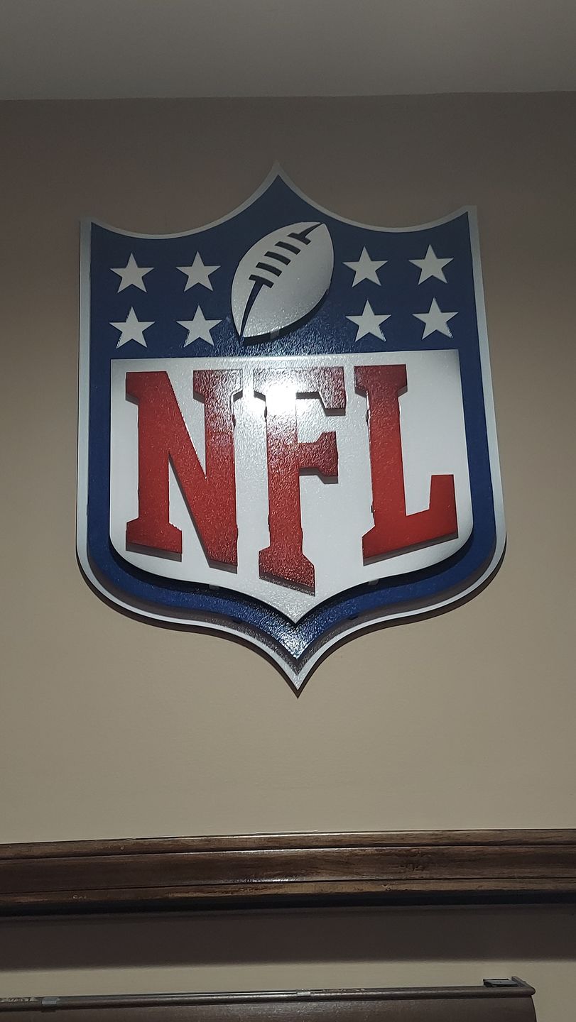 Customer photo review of National Football League Shield 3D Vintage Metal Wall Art