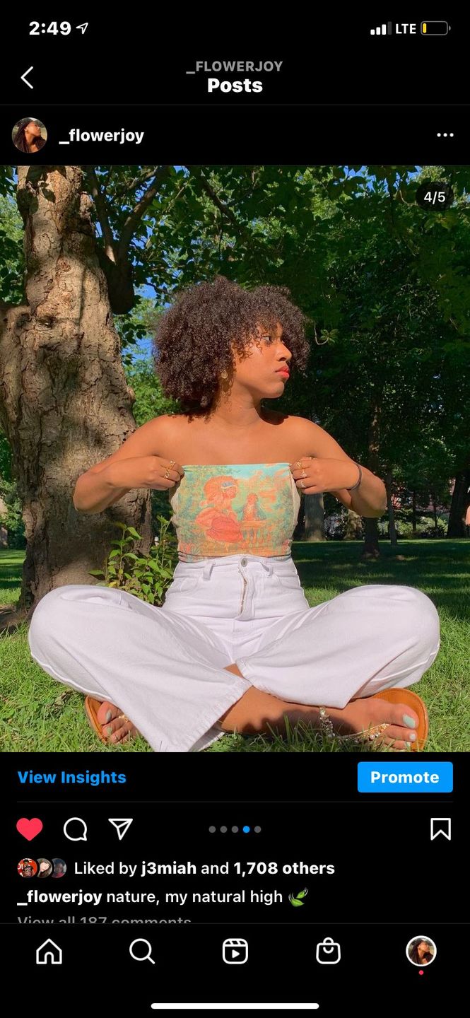 Customer photo review of Aesthetic Embroidered Tube Top