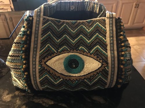 Customer photo review of Grecian Nights Evil Eye Tote
