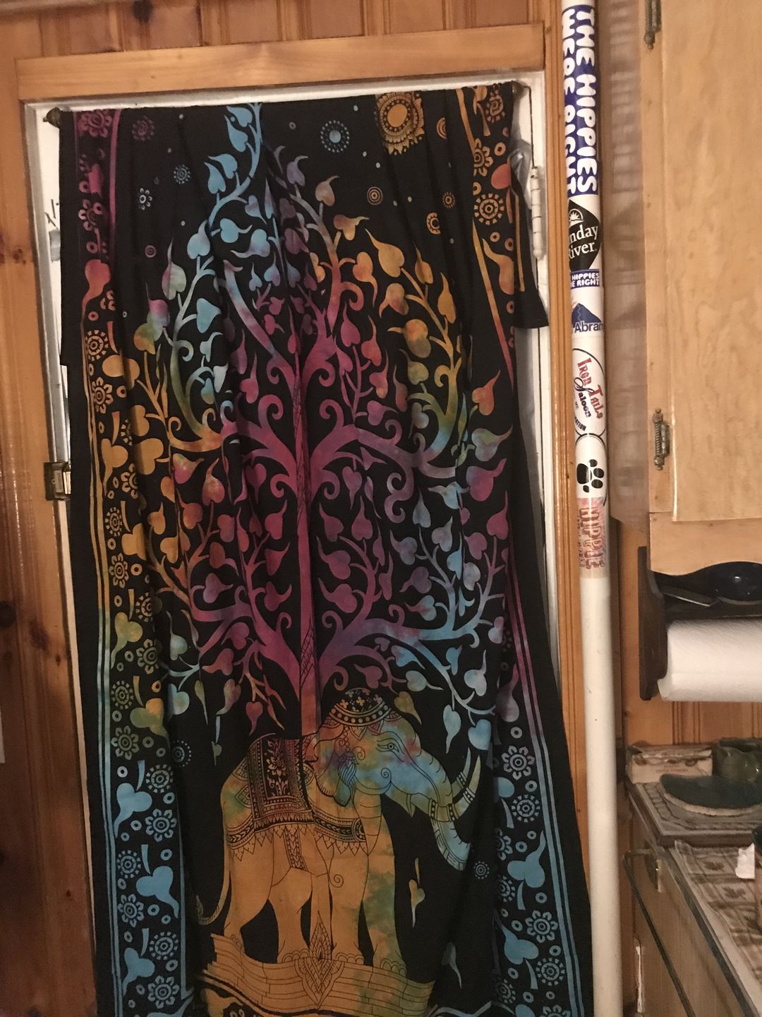 Customer photo review of Indian Dreams Tie Dye Tapestry