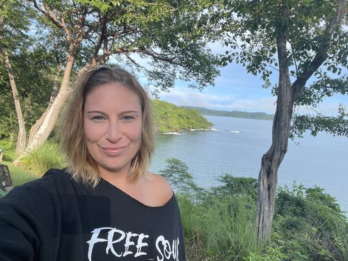 Customer photo review of 15 - Free Soul Wide Neck Hoodie