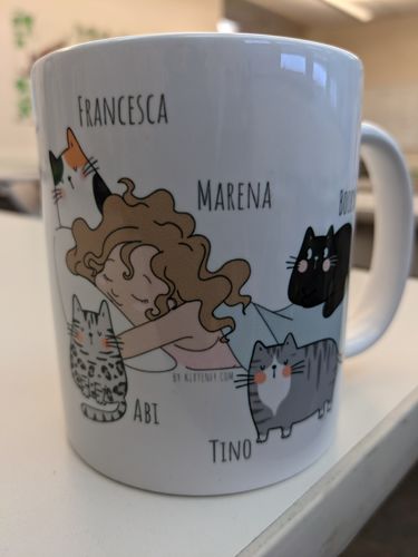 Customer photo review of Personalized Cat Mug
