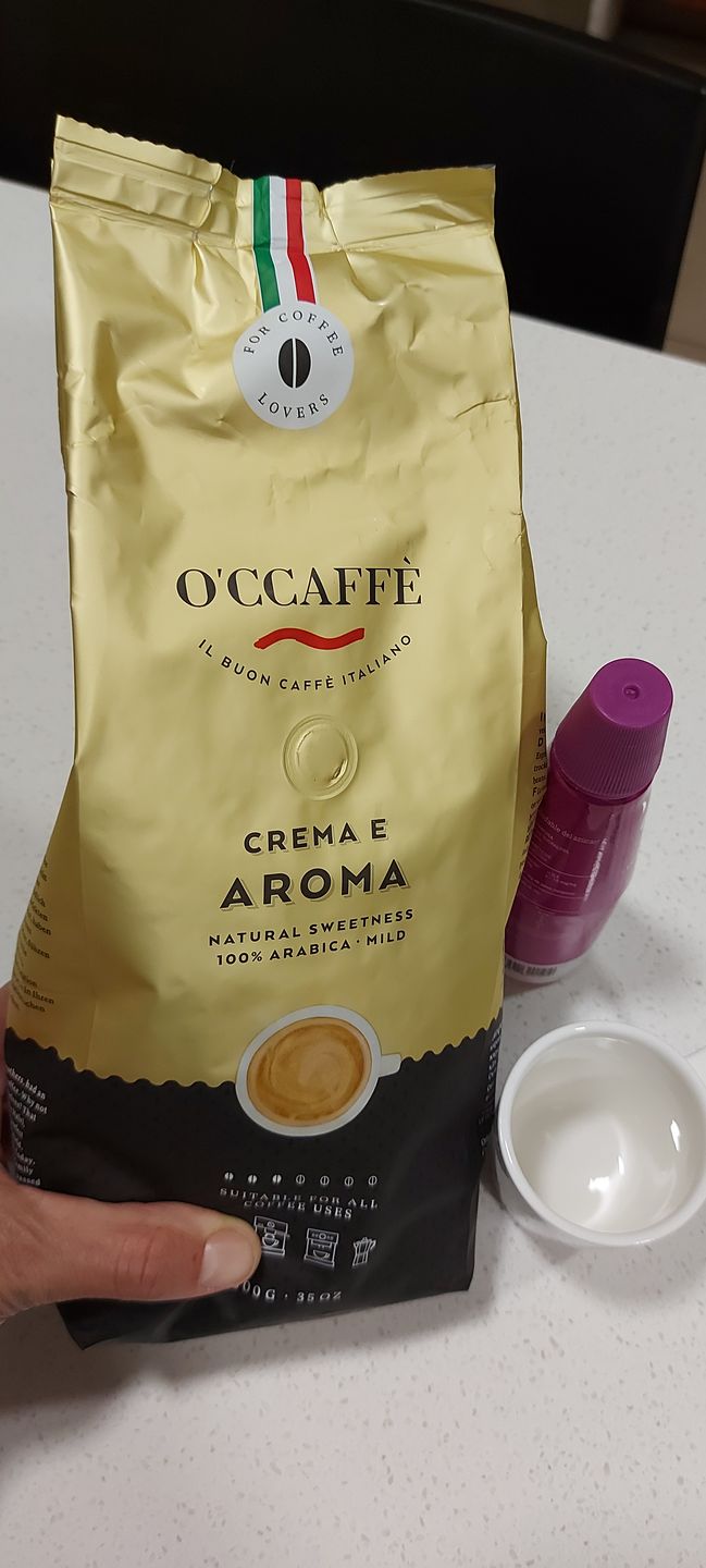Customer photo review of Occaffe Grano Crema E Aroma 100% Arabica 1kg