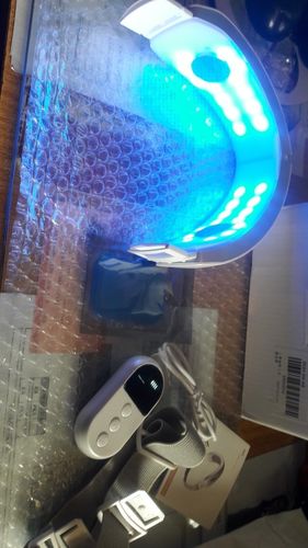 Customer photo review of LED Face Slimming Tightening Machine - Double Chin Removal Massager