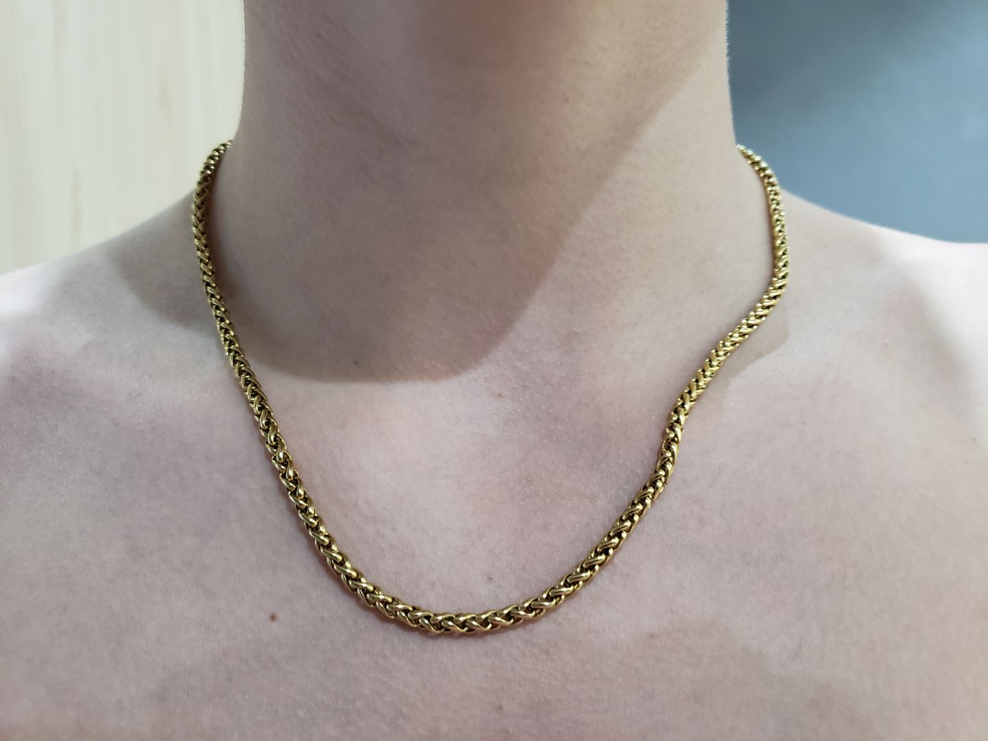 Customer photo review of 4mm Wheat Chain