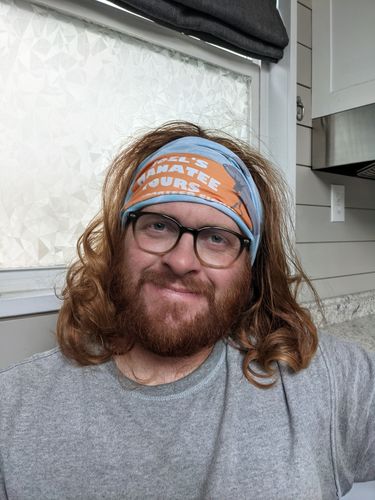 Customer photo review of Custom Neck Gaiter - Single Layer Polyester