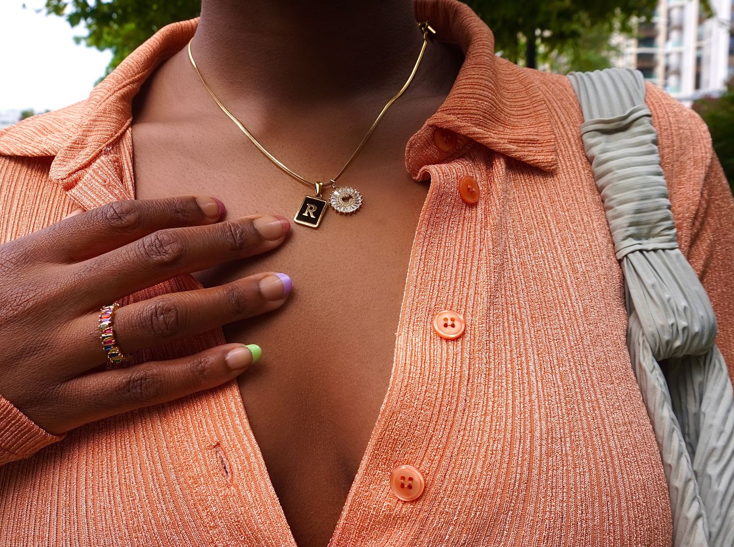 Customer photo review of Manasa necklace (length selection)