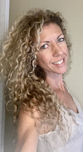 Customer photo review of Curly Ash Blonde