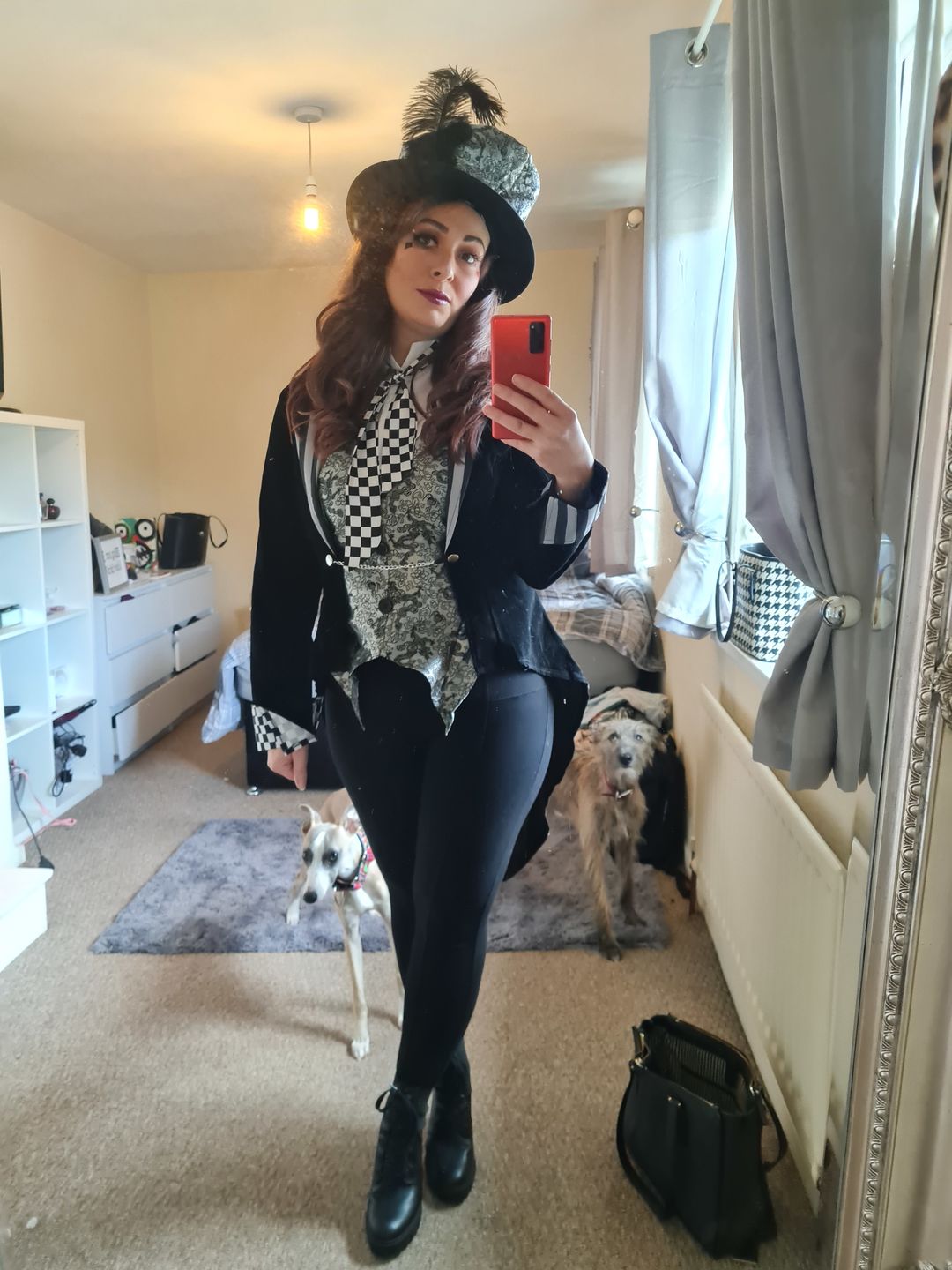 Customer photo review of Deluxe Dark Miss Hatter Costume