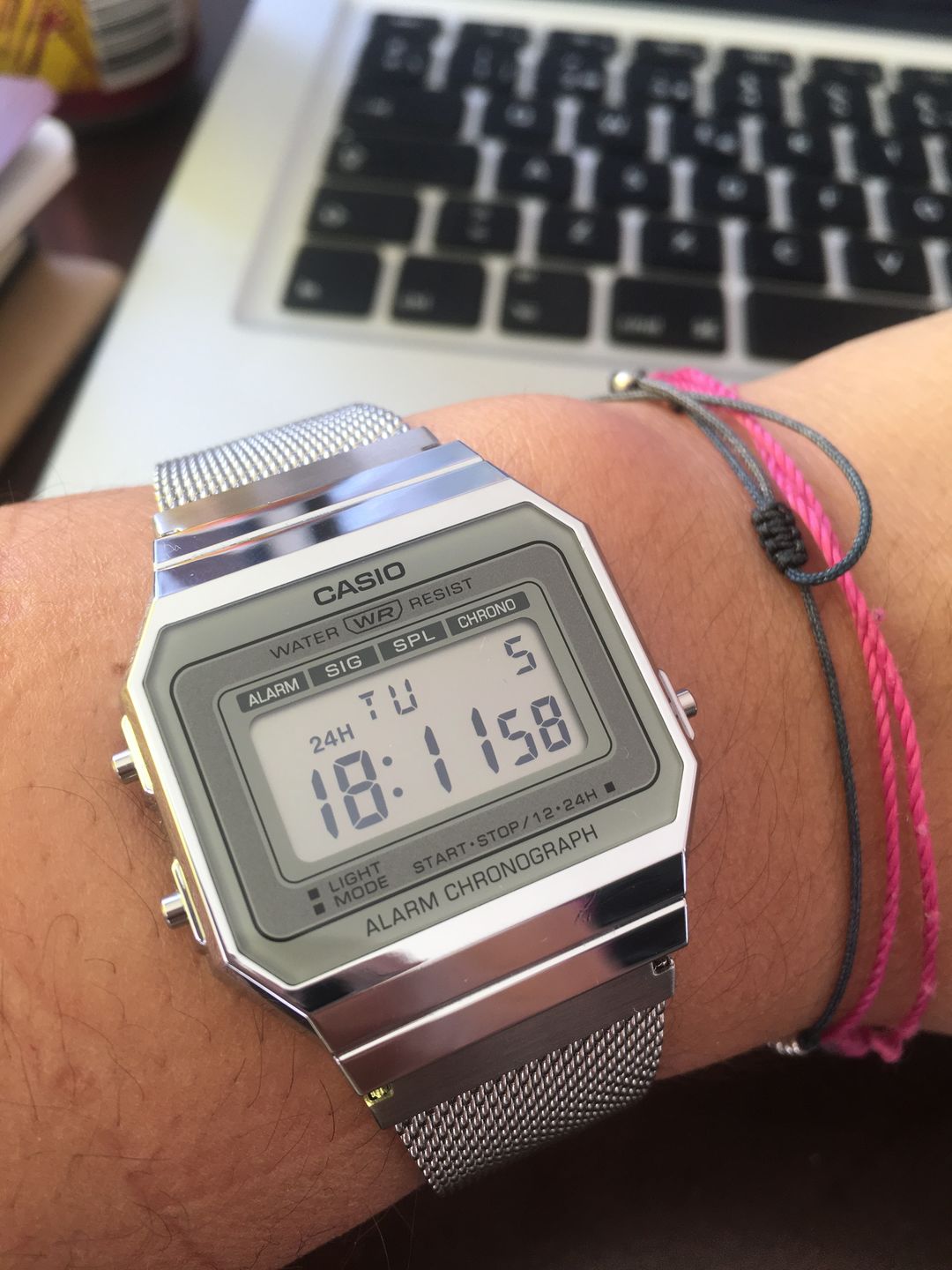 Customer photo review of Reloj Casio Vintage A700WM-7ADF Plateado Milanese Slim