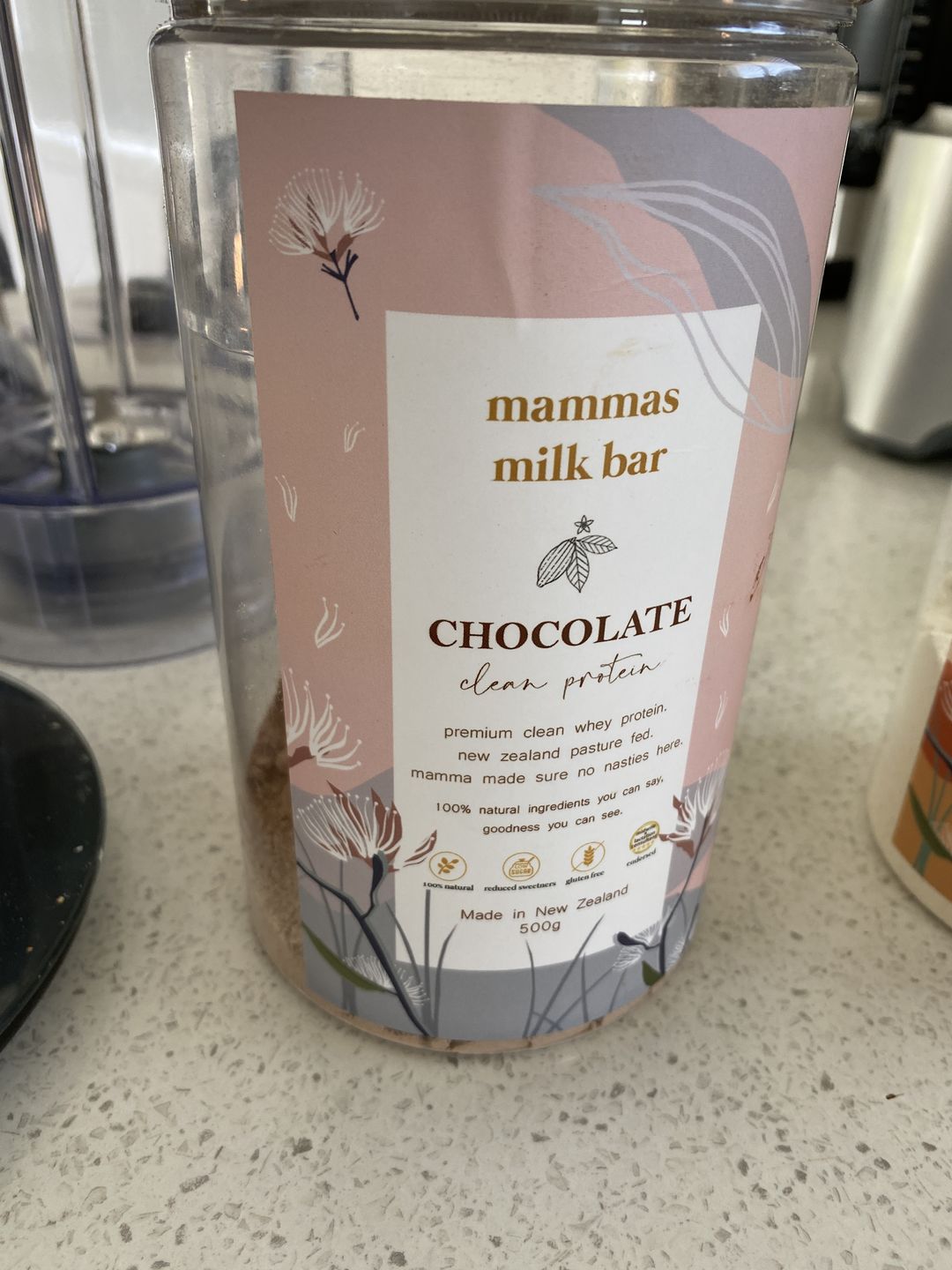 Customer photo review of Chocolate Premium Whey Protein