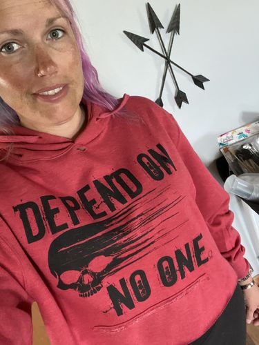 Customer photo review of 78 - No One Crop Hoodie