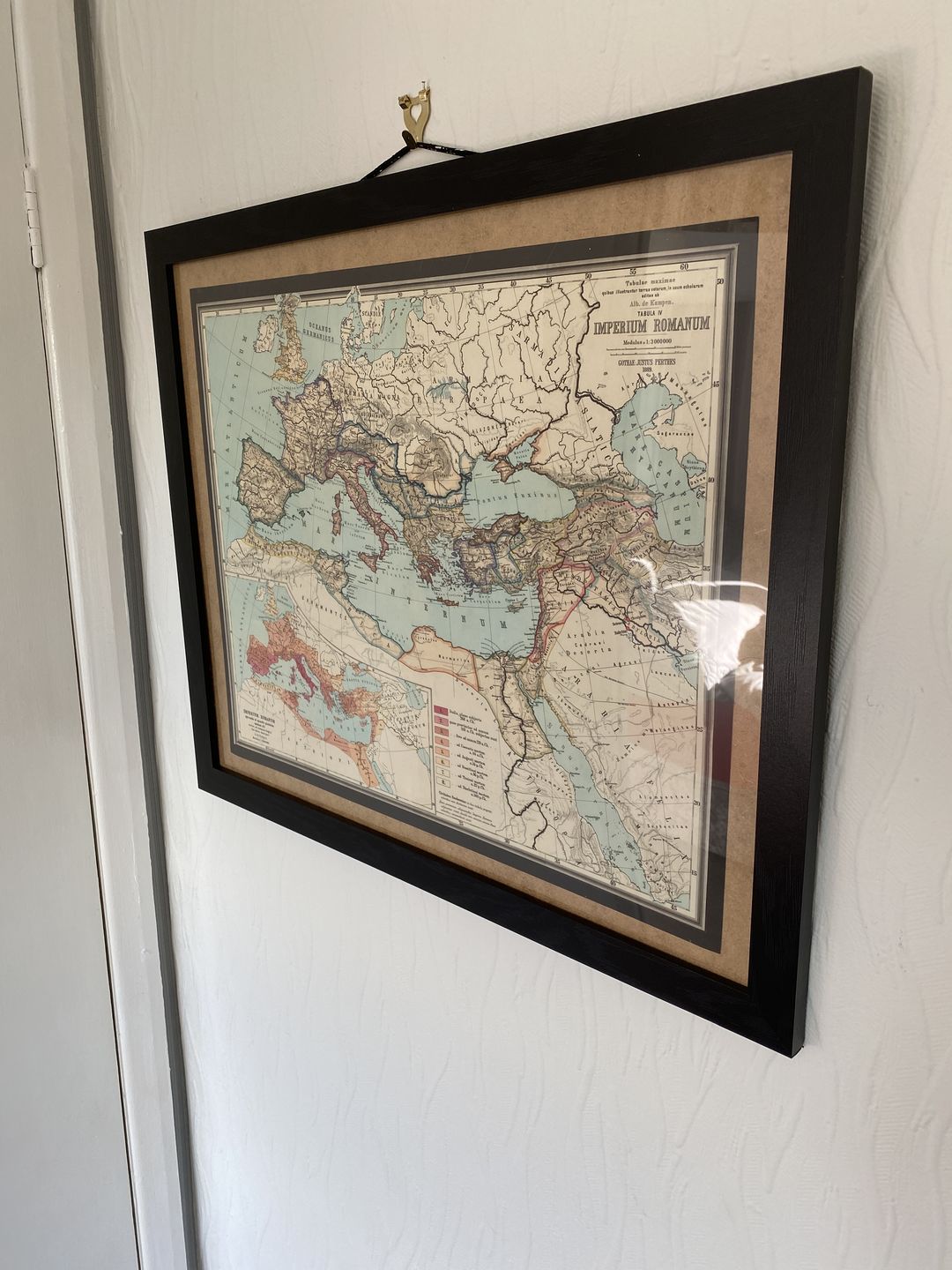Customer photo review of Old Roman Empire World Map From 266BC to 305AD by Perthes & Kampen, 1889 - Rare Map of Byzantine, West and East Roman Empire & Roads