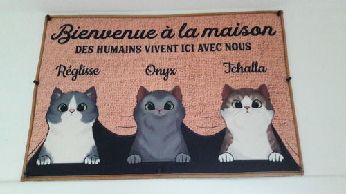 Customer photo review of Tapis Personnalisé "Bienvenue à la maison"