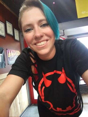 Customer photo review of 85 - Driven Doll Symbol Crop Top