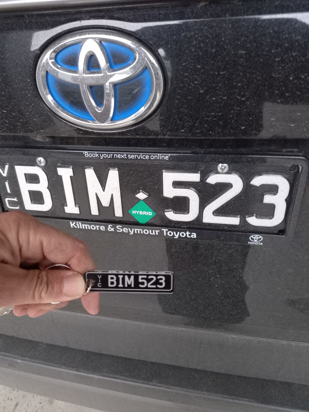Customer photo review of VIC Classic Licence Plate Custom Keychain
