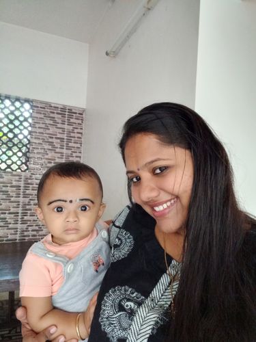 Customer photo review of Black & White Peacock Print Anarkali