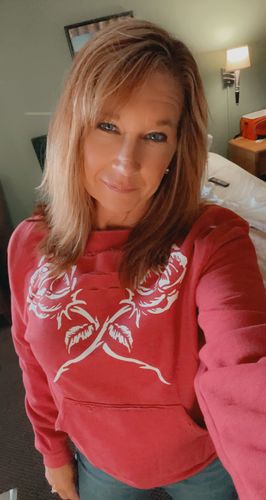 Customer photo review of 130 - Dead Roses Wide Neck Hoodie