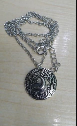 Customer photo review of 'Fields of Gold' Moon Pendant (Chain Included)