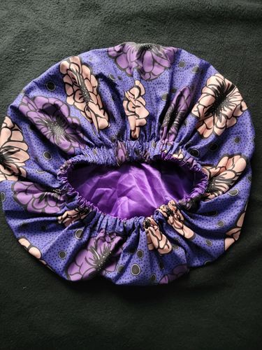 Customer photo review of Locs & Natural Hair Satin Lined Bonnets