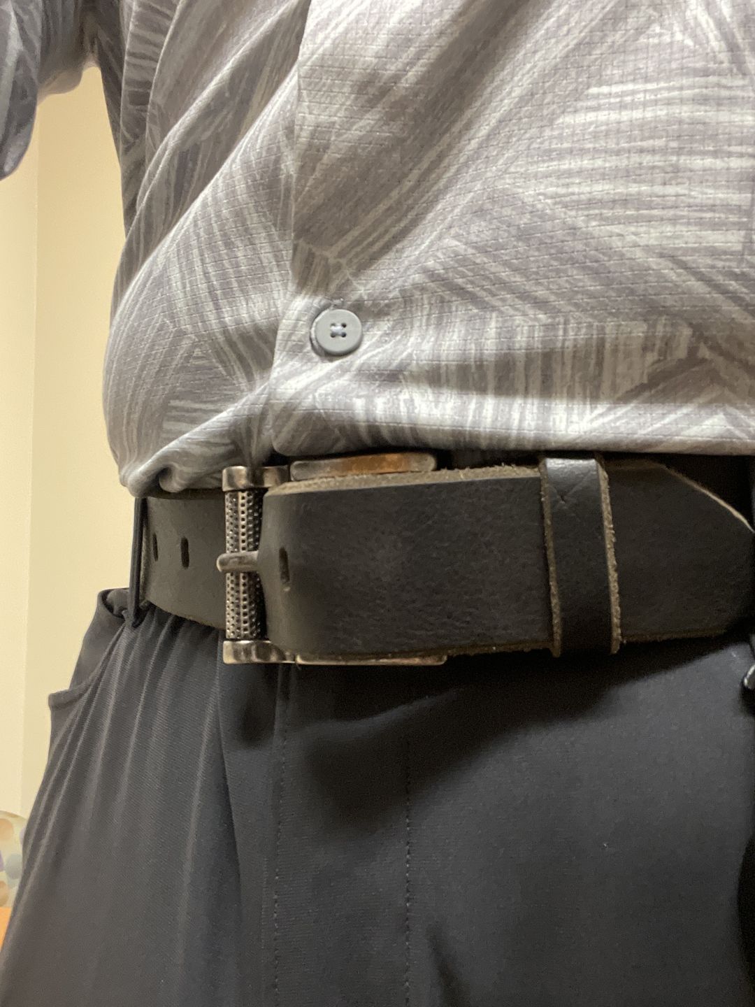 Customer photo review of The Pinnacle Belt - Black 100 % Premium Leather Belt