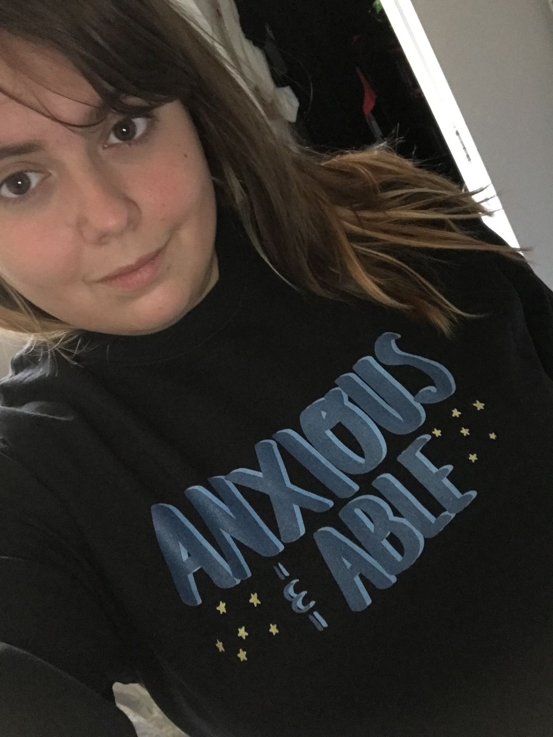 Customer photo review of Anxious & Able Sweatshirt