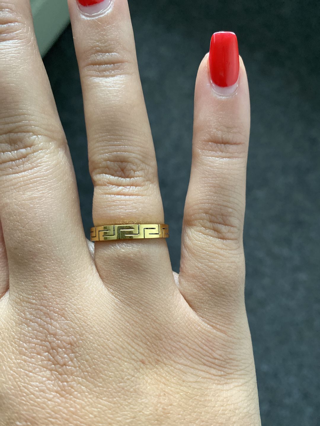 Customer photo review of Troja Ring | 18K vergoldet