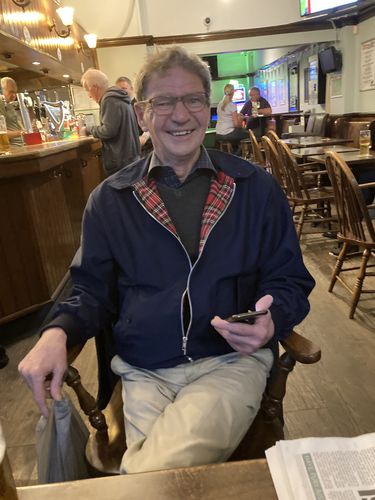 Customer photo review of Mens Classic Harrington Jacket - Navy