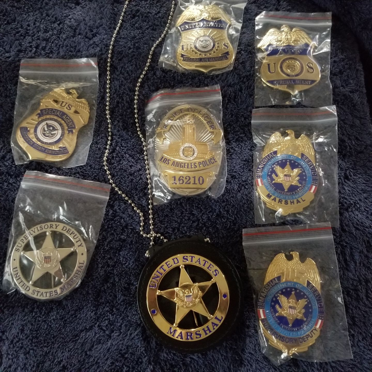 Customer photo review of LAPD Los Angeles Police Officer Badge Solid Copper Replica Movie Props With Number 16210