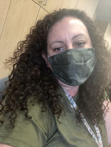 Customer photo review of Curly Ash Blonde