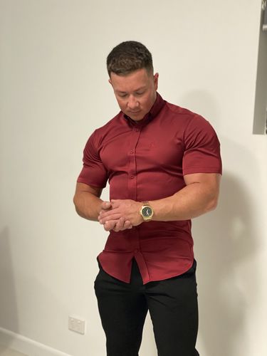 Customer photo review of KCC Stretch Slim Fit - Ruby Red