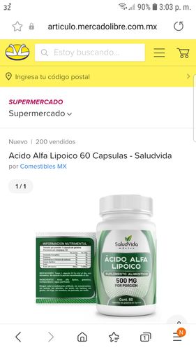 Customer photo review of Acido alfa lipoico 500mg