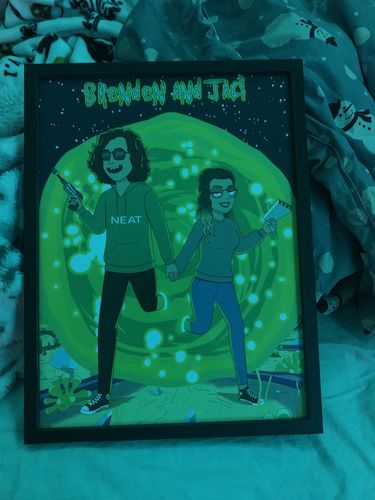 Customer photo review of 'Rick and Morty' Custom Portrait