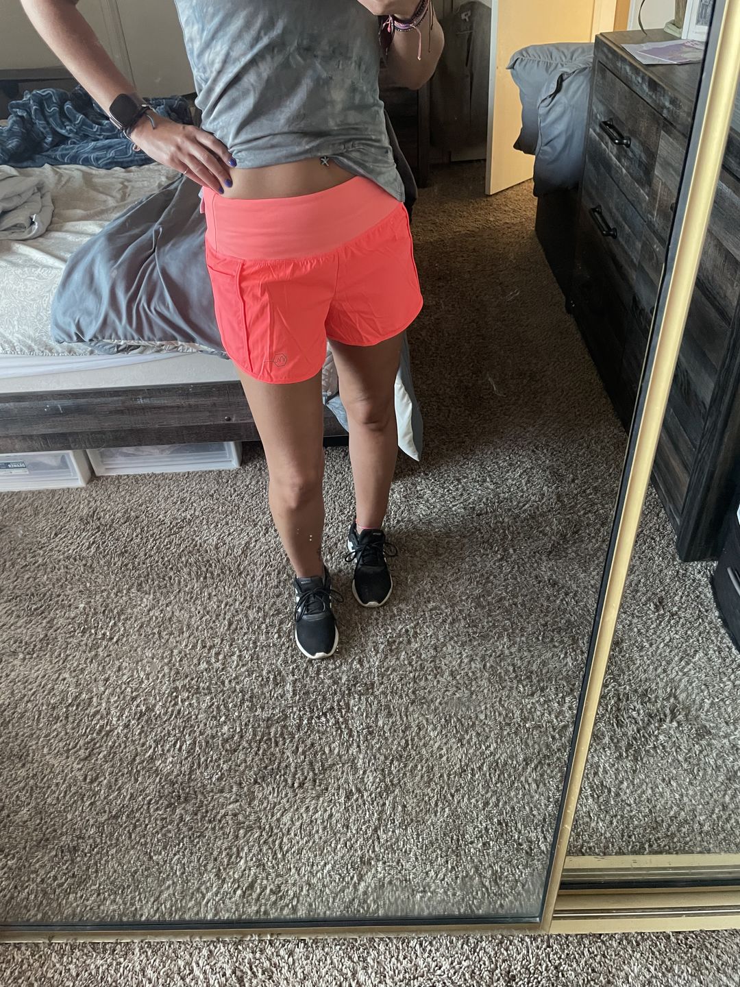 Customer photo review of Elite Shorts - 3.5'' - Neon Orange