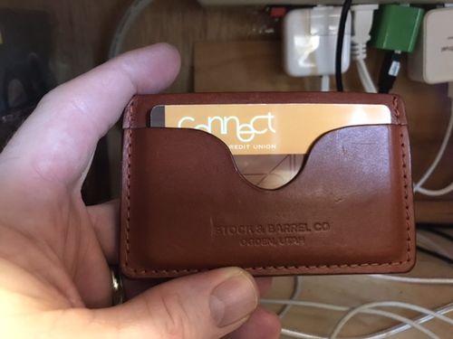 Customer photo review of Blemished | No.54 | 'Chestnut' Minimalist Leather Wallet