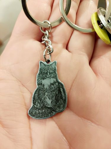 Customer photo review of Porte-clés Personnalisé Argent