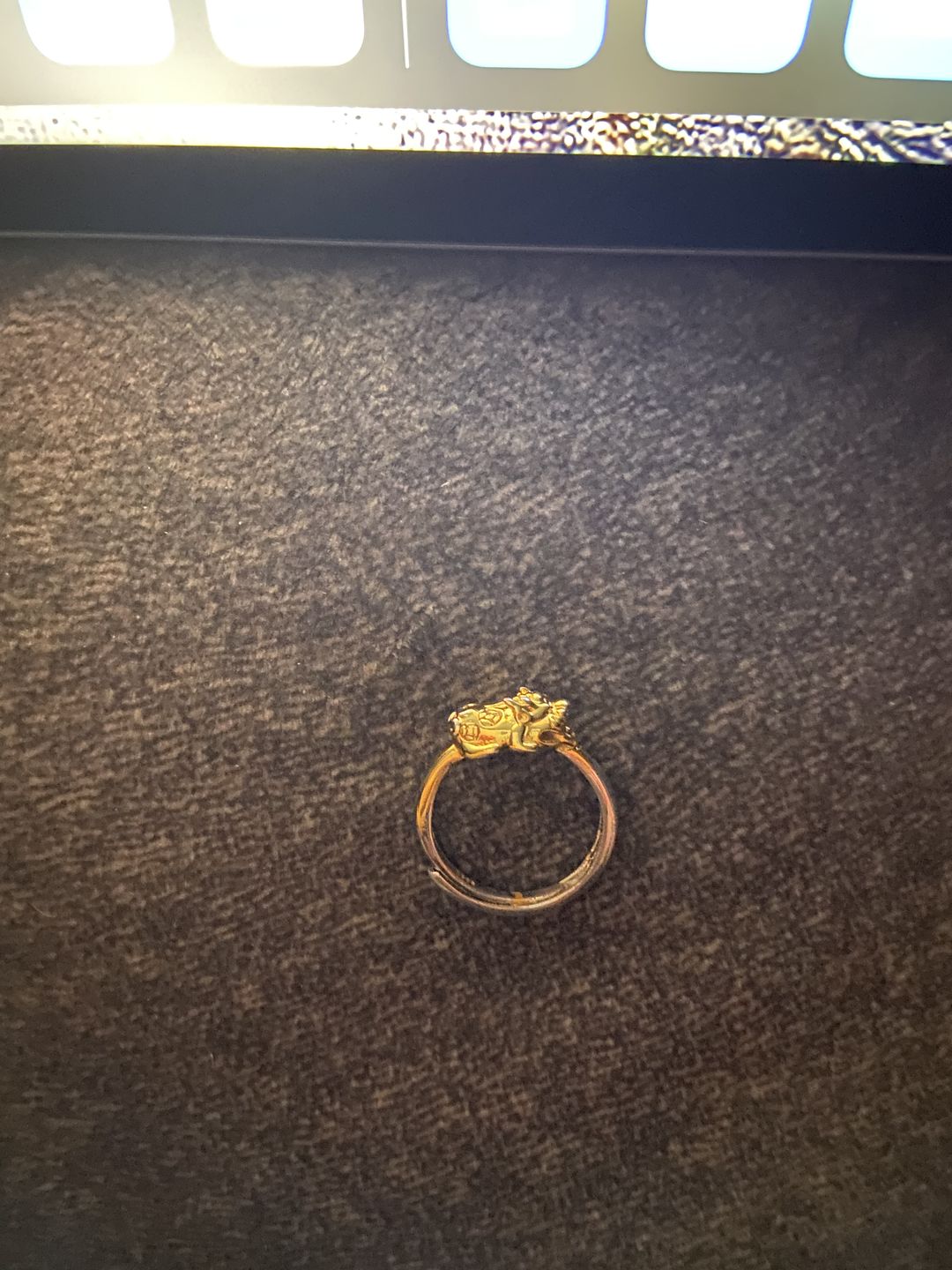 Customer photo review of Adjustable Lucky Gold Piyao Ring