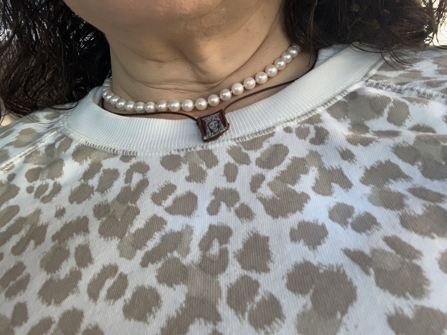 Customer photo review of Premium Brown Scapular, Brown & Cream, Our Lady of Mt. Carmel (Mini)