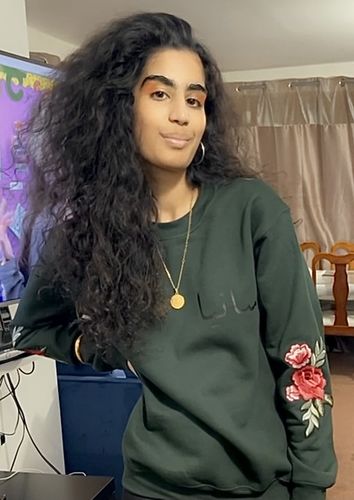 Customer photo review of Military Green Embroidery Jumper