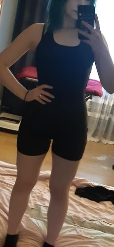 Customer photo review of Combinaison short moulante dos nu