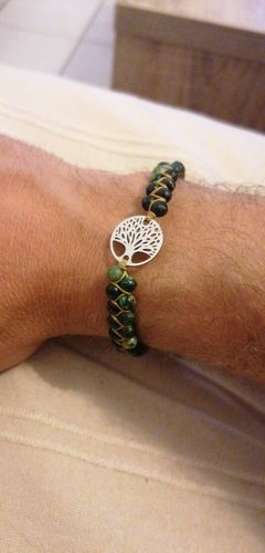Customer photo review of Tree of Life Jasper Bracelet