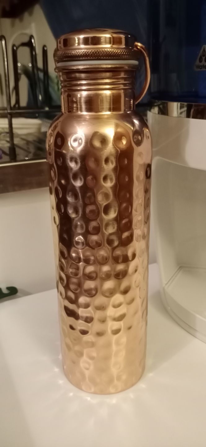 Customer photo review of Copper Water Bottle