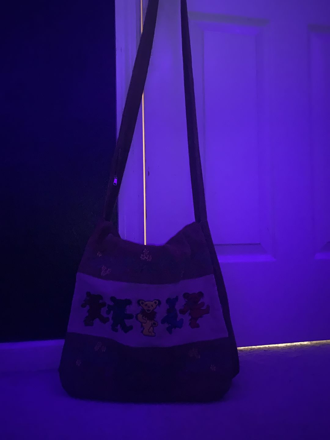 Customer photo review of Grateful Dead Dancing Bear Corduroy Messenger Bag
