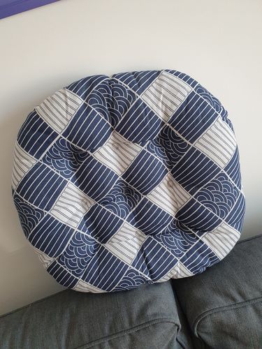 Customer photo review of Coussins Japonais Bleu aux Motifs Traditionnels