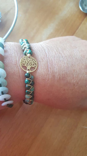 Customer photo review of Tree of Life Jasper Bracelet