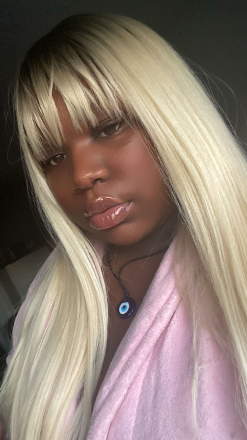 Customer photo review of Glass Evil Eye Good Luck and Protection Necklace