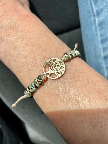 Customer photo review of Tree of Life Jasper Bracelet