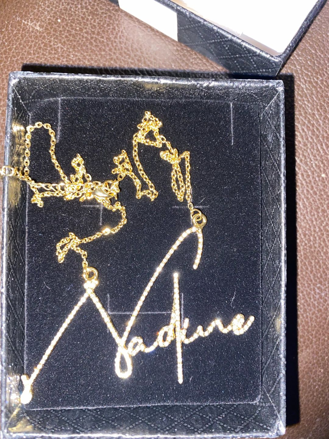 Customer photo review of MUSE LUXE CRYSTAL CUSTOM NECKLACE
