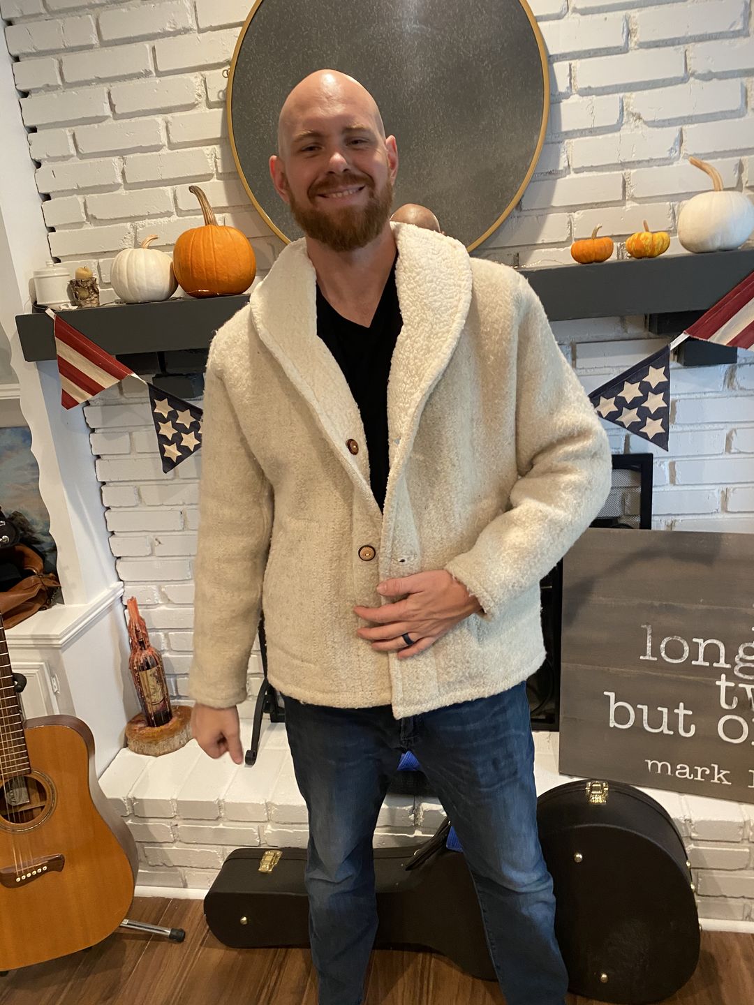 Customer photo review of Original Saco, 100% Wool, Limited Reversible Edition Beige/Black