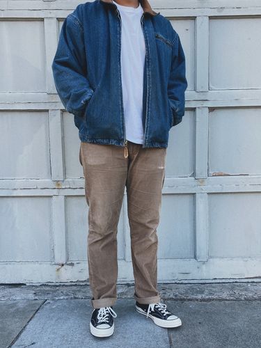 Customer photo review of Woolrich Blanket Lined Denim Jacket Size Large